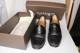 Florsheim Swivel 12120 Size 13 D Black Leather Moc Toe Penny Loafer Mens... - £38.93 GBP