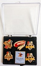 Budweiser Busch Inc. Bud Bowl Commemorative Pin Set I to V - $9.95