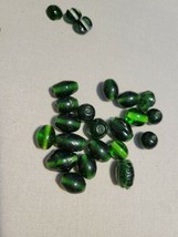 Vintage Gripoix Green Emerald Glas Beads - £15.82 GBP