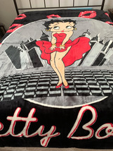 Vintage 2013 Betty Boop Super Soft Queen Size Blanket 88x76&quot; NEW Never Used - £38.31 GBP