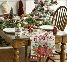 Ice Cream Gingerbread Sweet Christmas Table Runner, Seasonal Winter Kitchen  - £12.46 GBP