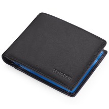 SENDEFN Genuine Leather RFID Blocking Slim Men Wallet Purse Card Holder Coin Poc - £67.46 GBP