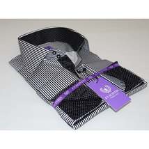 Mens Shirt J.Valintin Turkey Usa Egyptian Cotton Axxess Style 1f94-06 Black image 3
