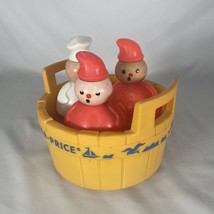 Vintage Fisher Price Rub A Dub Three 3 Men in a Tub Plastic Bath Toy with Bell - £18.64 GBP