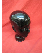 Vintage Mannequin Black Art Glass Head Wig Display - £78.21 GBP