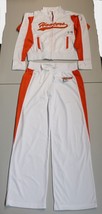 New AUTHENTIC HOOTERS ▪ White/Orange ▪ X-Small Jumpsuit Track Warm Up Su... - £60.08 GBP