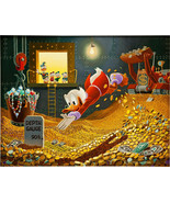 Art print ducktales scrooge diving in money bin sport tycoon poster - £19.45 GBP