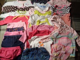 Lot of 25 pieces, girs 3-6 months clothing outfits. - $39.60