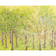 Here Comes The Sun - Acrylic Forest Landscape Painting by Deb Bossert Artworks - $59.40