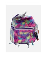 New Wonder Nation Fuzzy Rainbow Tie Dye Unicorn Backpack 17 1/2&quot; - $19.79