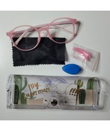 Livho Miracle Blue Blocking Glasses Girl Pink Transparent Clear Case Acc... - £13.78 GBP