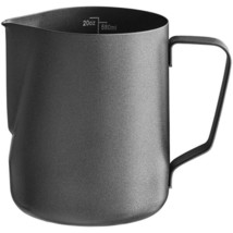 Acopa 20 oz. Black Frothing Pitcher / Measuring Lines-Non-stick coating - £55.85 GBP