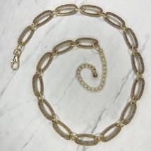 Gold Tone Textured Belly Body Chain Link Belt Size Medium M - $19.79