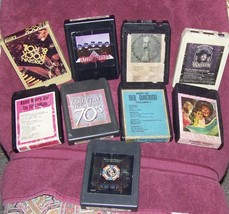 lot of {9} vintage 8-track tapes  various genres  and artist - £18.90 GBP