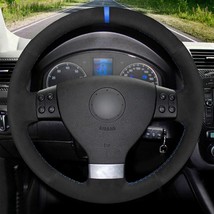 Steering Wheel Cover Genuine Suede for Volkswagen Golf 5 Mk5 Vw Passat B6 Jetta - £31.26 GBP