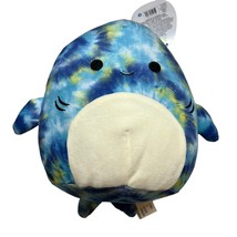 Squishmallows Luther Shark 8 Inch Plush Tie Die Stuffed Animal Soft Blue New - £16.63 GBP