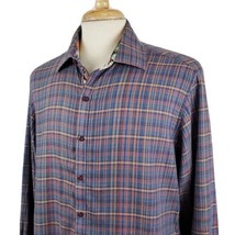 Robert Graham Shirt Classic Fit Multi Color Plaid Button Up Large L/S Fl... - £22.80 GBP