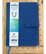 Deluxe Journal Diary Notebook Blue Faux Leather 160 Lined Pages 5.75&quot;W X... - £9.66 GBP