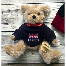 London Teddy Bear Plush Stuffed Animal Vintage Channel Island Toys Great Britain - £13.39 GBP