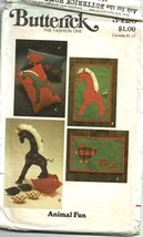 Butterick Sewing Pattern 3420 Stuffed Toy Wall Hanging Pillow Giraffe Chicken - $8.96