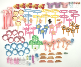 Miscellaneous Lot of Baby Shower Cake Toppers &amp; Decor Party Favors NOS BD6 - $28.99
