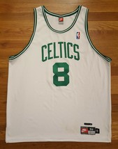 Old Nike Authentic Boston Celtics Antoine Walker White Green Home Jersey 52 - £243.76 GBP