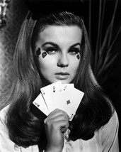 Ann-Margret Close Up Holding Playing Cards Face Paint 16X20 Canvas Giclee - $69.99