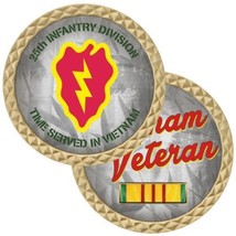 Army 25TH Infantry Division Veteran Time Served In Vietnam 1.75&quot; Challenge Coin - £27.35 GBP