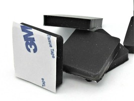 25mm Sq Rubber Feet  6mm H  Rubber Pads w 3M Adhesive Back  10 Pcs per P... - £10.66 GBP