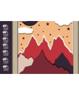 3d Mountain Shadow Box Laser Cut - €10,28 EUR