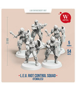 28mm wargame miniature L.E.U. Riot Control Squad (Female enforcers) by W... - £73.48 GBP