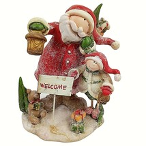 Vintage Welcome Santa Figurine Delton Products Corp Fine Collections Holiday - £14.99 GBP