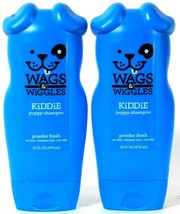 2 Bottles Wags &amp; Wiggles 16 Oz Kiddie Powder Fresh Paraben Free Puppy Sh... - £19.74 GBP