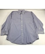 Kenneth Roberts Platinum Men&#39;s Dress Shirt Size 16.5 32/33 Blue &amp; White ... - $11.95