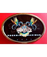 AEROSMITH &quot;ROCKSIMUS MAXIMUS&quot;  Rock Group  Epoxy PHOTO MUSIC BELT BUCKLE... - $16.78