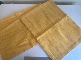 Crate & Barrel Grasscloth Placemat Yellow 2pc Lot Pair 14"X19" - £12.65 GBP