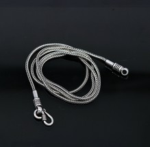2.0 mm 16&quot; to 30&quot; long screw chain 925 sterling silver handmade wheat chain - £35.56 GBP+