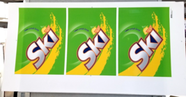 Ski Soda Preproduction Advertising Art Work Same Great Taste Yellow Gree... - £14.90 GBP