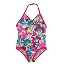 Floral Swim Colorful White Bathing suit Swimsuit Pool Beach Sun Water Vacation - £4.74 GBP