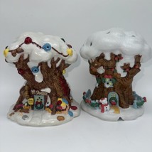 2 Winnie The Pooh 100 Acre Wood Snow Village Christmas Houses Mr Sanders... - $39.90