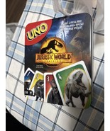 Jurassic World Dominion UNO Card Game in Collector Tin NEW Opened - $12.01