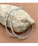 Genuine Aquamarine Beads 925 Silver Necklace Jewelry Women Handmade USA ... - £14.72 GBP