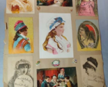 Victorian Trade Card Scrap Book Page 14x11 1880s-90s Many cards - $29.65