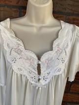 Vintage Nylon Set Large Nightgown Peignoir Gown Robe Romantic Prairie Lo... - £32.13 GBP