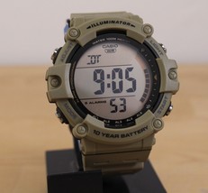 Casio Illuminator 3502 Men&#39;s Digital Watch AE-1500WH 46mm Khaki Resin Qu... - €16,81 EUR