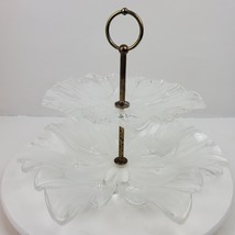 Vintage Mikasa Tulips Satin 2 Tier Server Tray Dish - £41.87 GBP