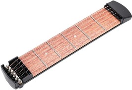 Pocket Guitar Mahogany Wood Practice Neck Left Hand Portable Guitar Chord - £28.92 GBP