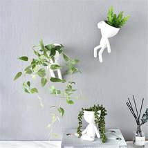 Nordic Vase Home Hanging Flower Pots - White Art Character Pot Vase Garden Pots - £9.43 GBP+