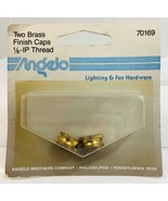 Angelo Brothers Company- Two Brass Finish Caps- Lighting and Fan Hardware - £5.60 GBP
