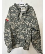 US Army Military Issue Jacket With Patches Green Digicamo Size XL Long - $81.48 CAD